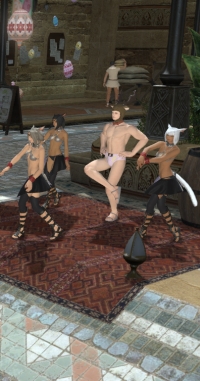 One of the few times in FFXIV when dancing should not involve the Manderville.